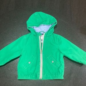 Janie and Jack - Green Canvas Jacket- Sz 12-18 mo